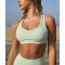 Women's strappy back medium support sports bra with removable paddings
