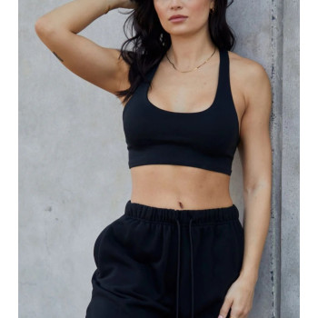 Women's basic style supportive racerback sports bra