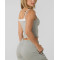Women's sleeveless double layer crop top athleisure style lightweight cotton tank