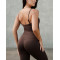 Buttery soft scoop neck padded tank basic style sleeveless sports crop with adjustable straps
