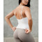 Buttery soft scoop neck padded tank basic style sleeveless sports crop with adjustable straps