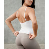 Buttery soft scoop neck padded tank basic style sleeveless sports crop with adjustable straps