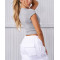 Women's cap sleeve flattering sports tees crew neck everyday cotton t shirts