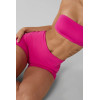 Compressive foldover waistband sports shorts flattering yoga shorts