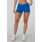 Compressive foldover waistband sports shorts flattering yoga shorts