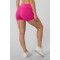 Compressive foldover waistband sports shorts flattering yoga shorts