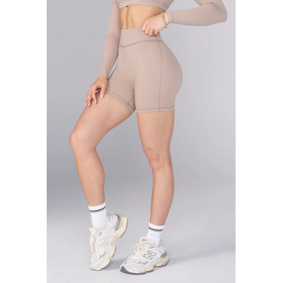 High waist no front seam biker shorts butt lifting yoga shorts