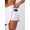 Women's two in one crossover tennis skirts athleiture pleated skirts with built in shorts