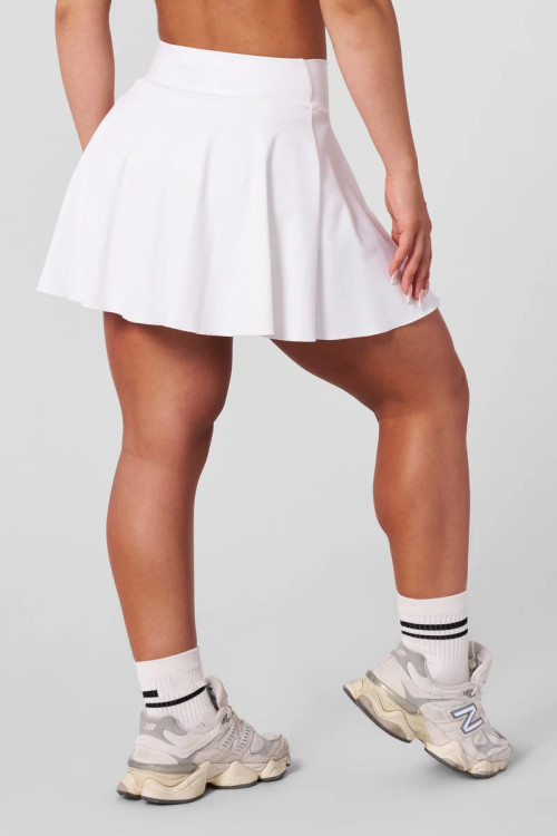 Women's two in one crossover tennis skirts athleiture pleated skirts with built in shorts