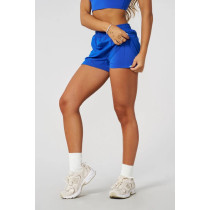 Women's elstic waist double layer sports shorts with built in shorts breathable running shorts with phone pockets