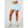 Women's elstic waist double layer sports shorts with built in shorts breathable running shorts with phone pockets