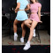 Women's athleisure skirts with built in shorts cotton spandex sports skirts