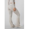 Women's lightweight foldover waist flared leggings buttery soft flattering pants