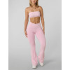 Women's lightweight foldover waist flared leggings buttery soft flattering pants