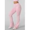 Women's lightweight foldover waist flared leggings buttery soft flattering pants