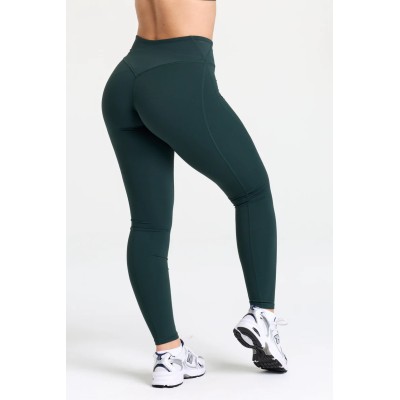 Women's seamless front rise compressive fitness leggings butt lift full length yoga leggings