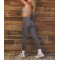 Women's seamless front rise compressive fitness leggings butt lift full length yoga leggings