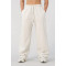 Women's adjustable waist brushed straight leg cotton pants with side pockets