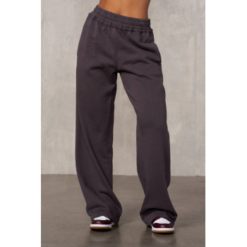 Women's cotton fleece wide leg pocket sweatpansts