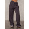Women's cotton fleece wide leg pocket sweatpansts
