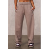 Women's cotton fleece wide leg pocket sweatpansts