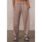 Women's cotton fleece wide leg pocket sweatpansts