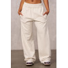 Women's cotton fleece wide leg pocket sweatpansts