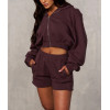 Women's luxury relaxed fit zip up hoodies versatile hooded jackets