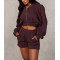 Women's luxury relaxed fit zip up hoodies versatile hooded jackets