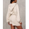 Women's luxury relaxed fit zip up hoodies versatile hooded jackets