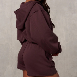 Women's luxury relaxed fit zip up hoodies versatile hooded jackets