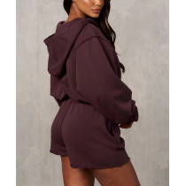 Women's luxury relaxed fit zip up hoodies versatile hooded jackets