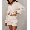Women's luxury relaxed fit zip up hoodies versatile hooded jackets