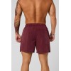 Men's elastic waist acid wash fitness shorts with side pockets