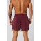 Men's elastic waist acid wash fitness shorts with side pockets
