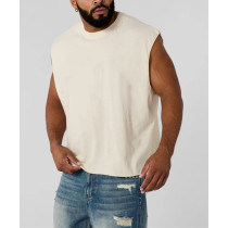 Men's 100% cotton oversized fit muscle tank fashionable acid wash fitness tank