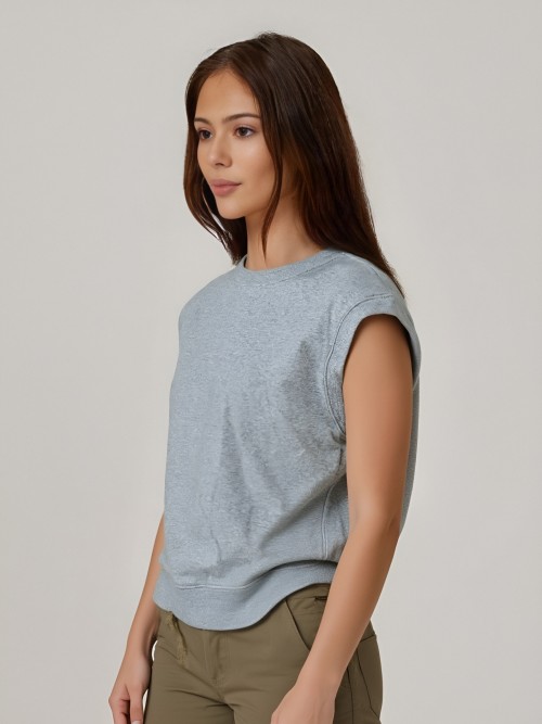 Sleeveless Hoodies for Women Casual Loose Fit Tank Tops Lightweight Workout Gym Sweatshirt