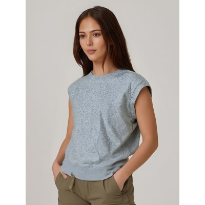 Sleeveless Hoodies for Women Casual Loose Fit Tank Tops Lightweight Workout Gym Sweatshirt