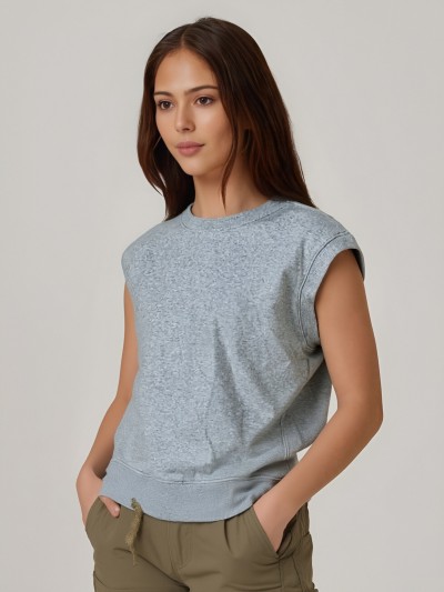 Sleeveless Hoodies for Women Casual Loose Fit Tank Tops Lightweight Workout Gym Sweatshirt
