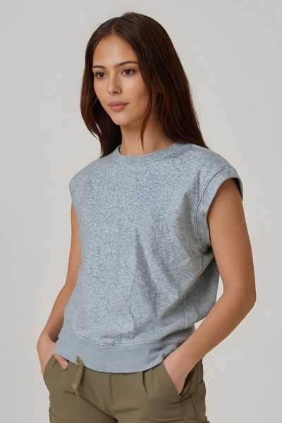 Sleeveless Hoodies for Women Casual Loose Fit Tank Tops Lightweight Workout Gym Sweatshirt