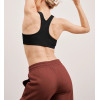 Women's high neck padded racerback sleeveless crop top supportive sports bra