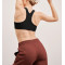 Women's high neck padded racerback sleeveless crop top supportive sports bra