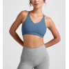 Women's strappy back sports bra with removable padding medium support fitness bra