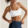 Scoop neck supportive hollow back sports bra with removable paddings spaghetti strap yoga bralette