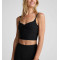 Women's ruched sports tank with adjustable straps full coverage u back sleeveless crop