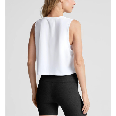 Light weight sleeveless crop top relaxed fit cotton tank