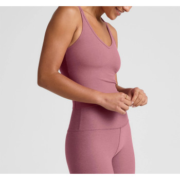 V neck strappy back sports tank moisture wicking flattering crop