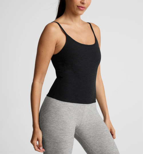 Women's lower back sleeveless sports top with adjustable straps lightweight curvy tank top