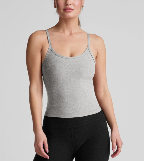 Women's lower back sleeveless sports top with adjustable straps lightweight curvy tank top