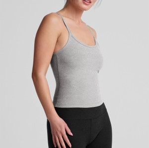 Women's lower back sleeveless sports top with adjustable straps lightweight curvy tank top